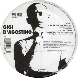 Gigi D'Agostino Gin Lemon USED VINYL 12INCH SINGLE