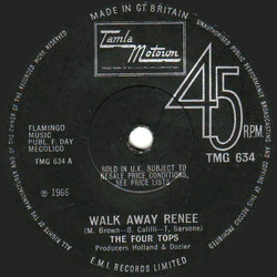 Four Tops Walk Away Renee USED VINYL 7INCH 45 RPM SINGLE