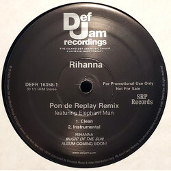 Rihanna Pon De Replay (Remix) USED VINYL 12INCH PROMO