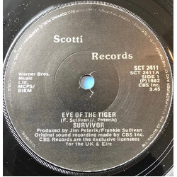 Survivor Eye Of The Tiger USED VINYL 7INCH SINGLE 45 RPM