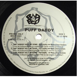 Puff Daddy / Mase Can't Nobody Hold Me Down USED VINYL 12INCH 33 S RPM SINGLE PROMO