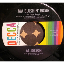 Al Jolson Ma Blushin' Rosie / You Made Me Love You (I Didn't Want To Do It) USED VINYL 7INCH 45 RPM SINGLE REISSUE REPRESS