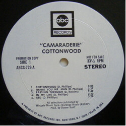Cottonwood Camaraderie Vinyl LP USED