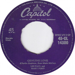 Les Paul & Mary Ford Genuine Love USED VINYL 7INCH 45 RPM