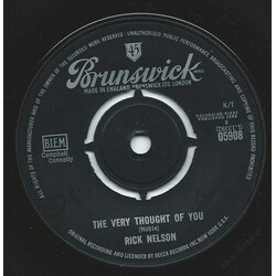 Ricky Nelson (2) The Very Thought Of You USED VINYL 7INCH 45 RPM SINGLE