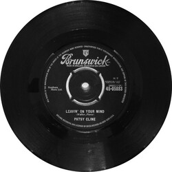 Patsy Cline Leavin' On Your Mind VINYL 7" USED