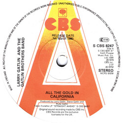 Larry Gatlin & The Gatlin Brothers All The Gold In California USED VINYL 7INCH 45 RPM SINGLE PROMO
