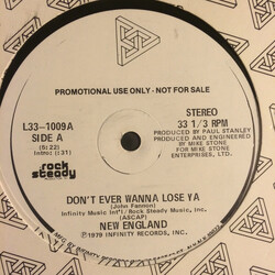 New England Don't Ever Wanna Lose Ya / Nothing To Fear USED VINYL 12INCH 33 S RPM SINGLE PROMO