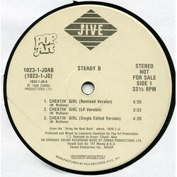 Steady B Cheatin' Girl / Bring The Beat Back USED VINYL 12INCH 33 S RPM PROMO