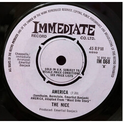 The Nice America USED VINYL 7INCH 45 RPM SINGLE MONO