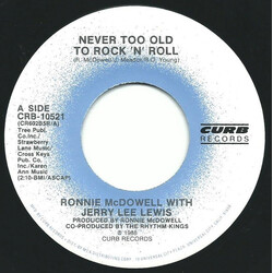 Ronnie McDowell / Jerry Lee Lewis Never Too Old To Rock 'N' Roll USED VINYL 7INCH 45 RPM SINGLE