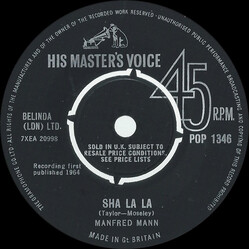 Manfred Mann Sha La La VINYL 7" USED