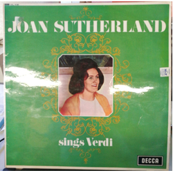 Joan Sutherland Sings Verdi Vinyl LP USED