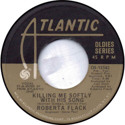 Roberta Flack Killing Me Softly With His Song / Trade Winds USED VINYL 7INCH 45 RPM