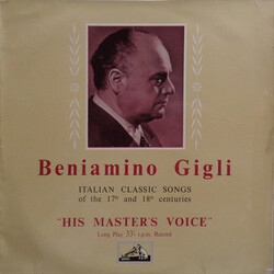Beniamino Gigli Italian Classic Songs Of The 17th And 18th Century Vinyl LP USED