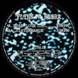 Flynn & Flora Lose Love / Disturbance USED VINYL 12INCH 33 S RPM 45 RPM