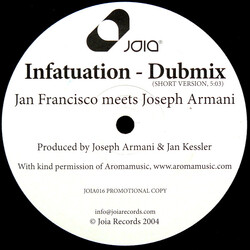 Jan Francisco / Joseph Armani Infatuation - Dubmix (Short Version) USED VINYL 12INCH 45 RPM SINGLE SIDED PROMO