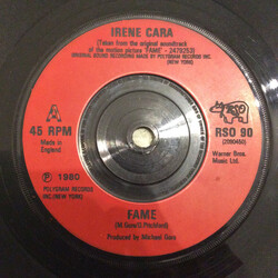 Irene Cara / Contemporary Gospel Chorus The High School Of Music And Art Fame USED VINYL 7INCH 45 RPM SINGLE