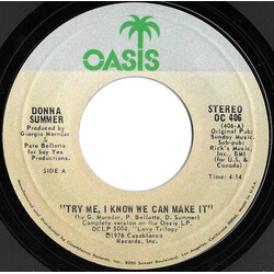 Donna Summer Try Me, I Know We Can Make It USED VINYL 7INCH 45 RPM STYRENE STEREO