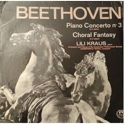 Ludwig van Beethoven / Lili Kraus Piano Concerto No. 3 / Choral Fantasy Vinyl LP USED