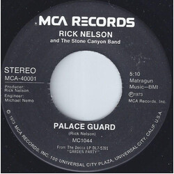 Rick Nelson & The Stone Canyon Band Palace Guard USED VINYL 7INCH 45 RPM SINGLE