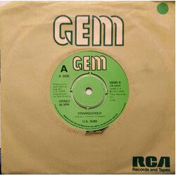 UK Subs Stranglehold USED VINYL 7INCH 45 RPM SINGLE STEREO