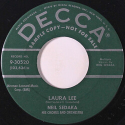 Neil Sedaka Snowtime / Laura Lee Vinyl 7" USED