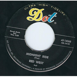 Red West Midnight Ride USED VINYL 7INCH 45 RPM SINGLE