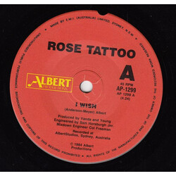 Rose Tattoo I Wish USED VINYL 7INCH SINGLE 45 RPM REPRESS