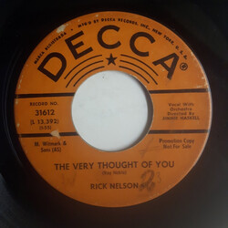 Ricky Nelson (2) The Very Thought Of You USED VINYL 7INCH 45 RPM SINGLE PROMO