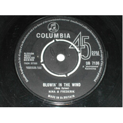 Nina & Frederik Blowin' In The Wind USED VINYL 7INCH 45 RPM