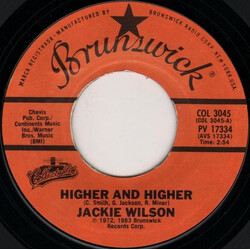 Jackie Wilson Higher And Higher / Doggin' Around USED VINYL 7INCH 45 RPM SINGLE REISSUE STYRENE