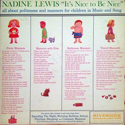Nadine Lewis (2) It's Nice To Be Nice Vinyl LP USED