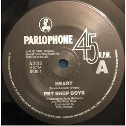 Pet Shop Boys Heart USED VINYL 7INCH 45 RPM SINGLE STEREO