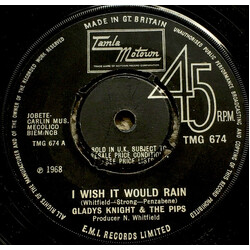 Gladys Knight And The Pips I Wish It Would Rain / It's Summer USED VINYL 7INCH SINGLE
