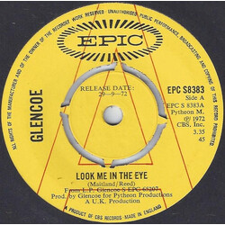 Glencoe Look Me In The Eye USED VINYL 7INCH 45 RPM SINGLE PROMO