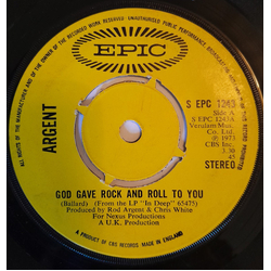 Argent God Gave Rock And Roll To You Vinyl 7" USED