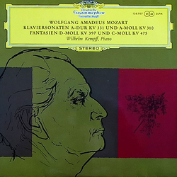 Wolfgang Amadeus Mozart / Wilhelm Kempff Klaviersonaten A-Dur KV 331 / Und A-Moll KV 310 / Fantasien D-Moll KV 397 / Und C-Moll KV 475 Vinyl LP USED