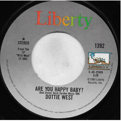 Dottie West Are You Happy Baby? USED VINYL 7INCH SINGLE 45 RPM