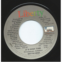 Dottie West It's High Time USED VINYL 7INCH