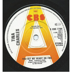 Tina Charles You Set My Heart On Fire USED VINYL 7INCH 45 RPM SINGLE PROMO