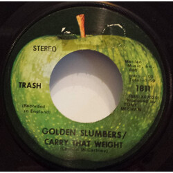 Trash (9) Golden Slumbers / Carry That Weight USED VINYL 7INCH 45 RPM SINGLE STEREO