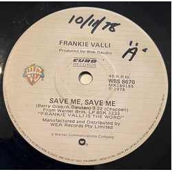 Frankie Valli Save Me, Save Me USED VINYL 7INCH SINGLE 45 RPM