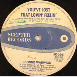 Dionne Warwick You've Lost That Lovin' Feelin' USED VINYL 7INCH 45 RPM