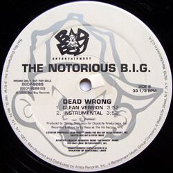 Notorious B.I.G. Dead Wrong USED VINYL 12INCH 33 S RPM PROMO