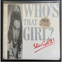 A Flock Of Seagulls Who's That Girl (She's Got It) USED VINYL 7INCH 45 RPM SINGLE + 7INCH 45 RPM SHAPE SINGLE SIDED MIXED PICTURE DISC