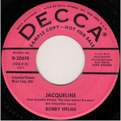 Bobby Helms Jacqueline USED VINYL 7INCH 45 RPM PROMO