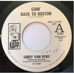 Leroy Van Dyke Goin' Back To Boston USED VINYL 7INCH 45 RPM PROMO