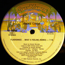 Irene Cara Flashdance ... What A Feeling (Remix) VINYL 12" USED