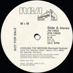 M + M Cooling The Medium USED VINYL 12INCH 33 S RPM PROMO
